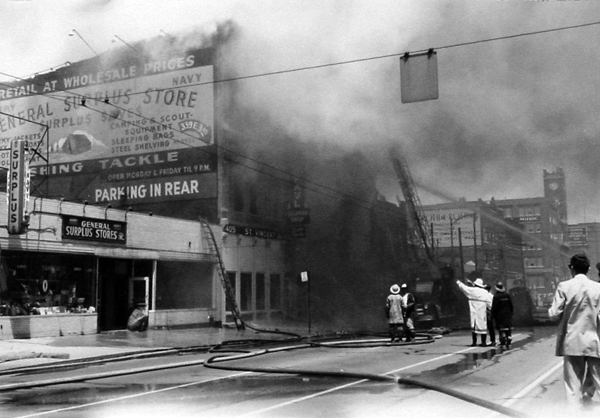 St. Vincent De Paul fire East Third 1959
